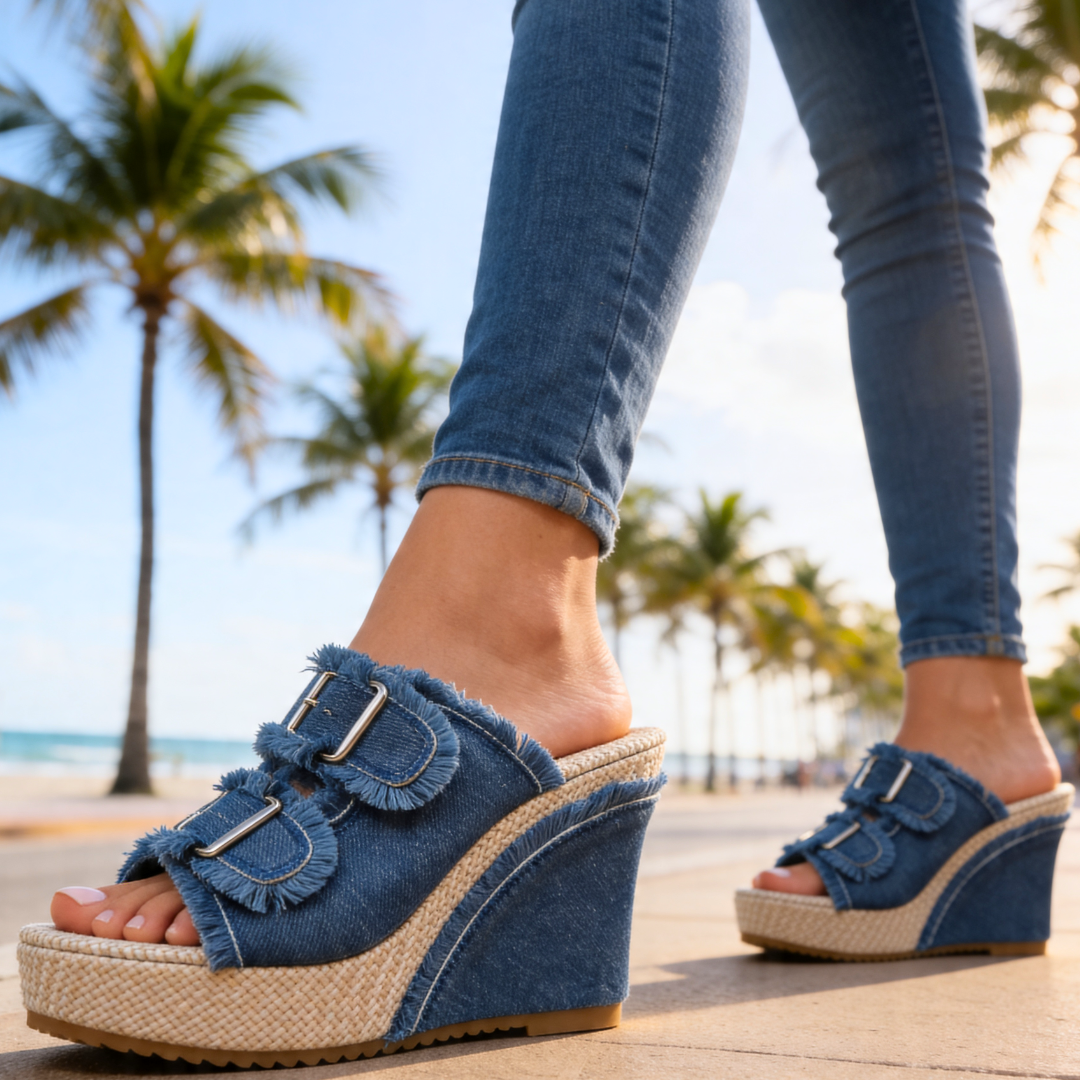 Harper Lane Denim Wedge